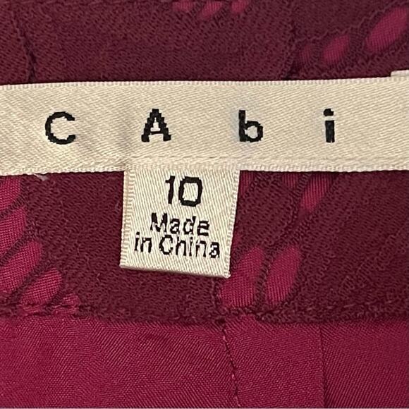 CAbi Sheer Burgundy Lace BalletCore Party Event Pencil Skirt NWOT Size 10 - Picture 8 of 12